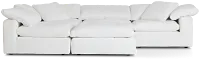 Nixon White Fabric 5pc Bumper Sectional