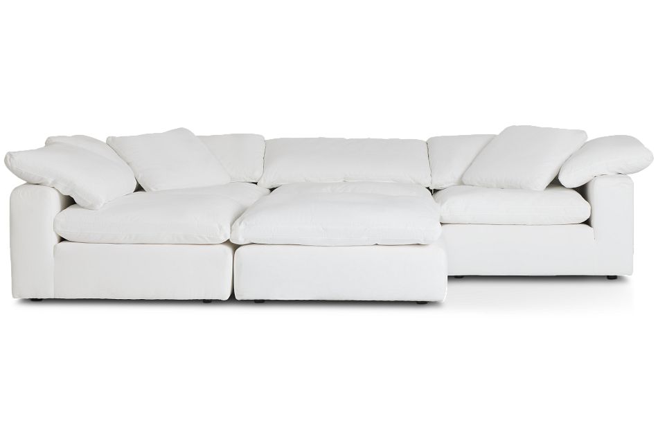 Nixon White Fabric Sectional