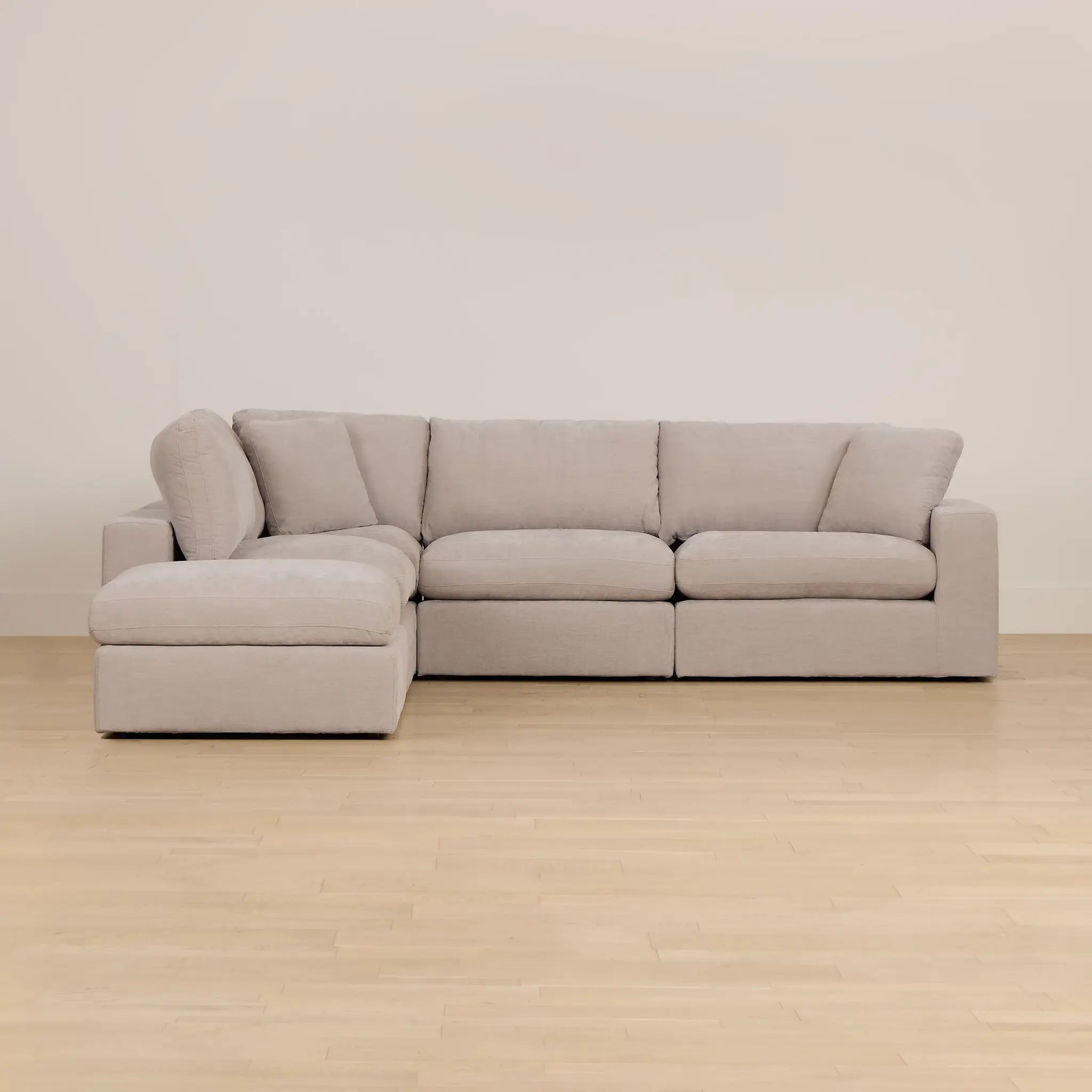 Breeze Taupe Fabric 5pc Bumper Sectional Breeze Taupe Fabric 5pc Bumper Sectional