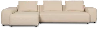 Cleo Beige Fabric Left Chaise Sectional