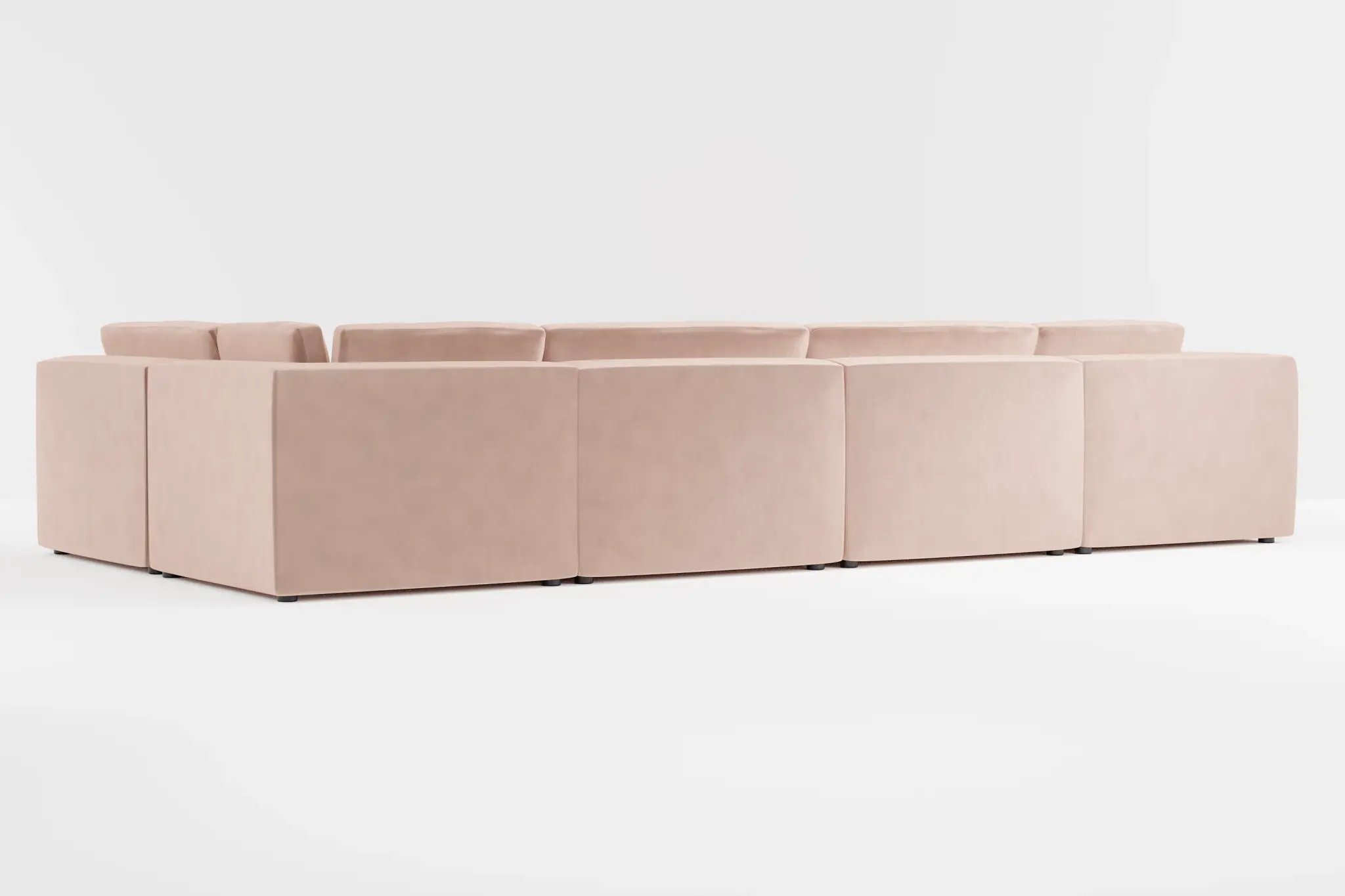 Destin Joya Light Pink Velvet 8-piece Pit Sectional Destin Joya Light Pink Velvet 8-piece Pit Sectional