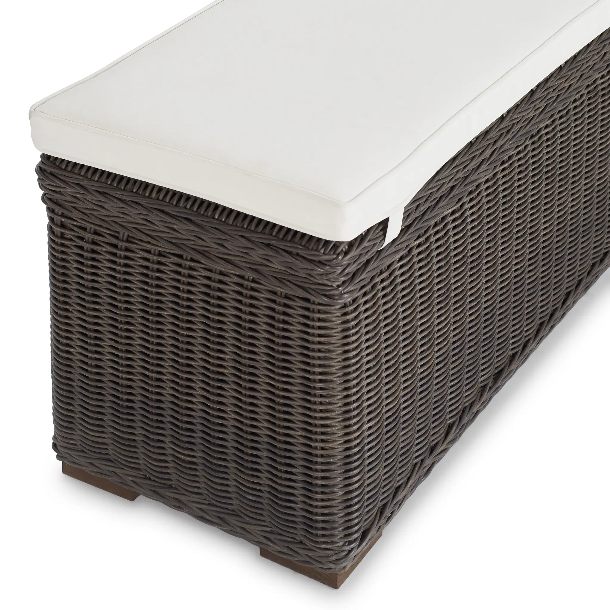 Canyon Gray White Woven Dining Bench Canyon Gray White Woven Dining Bench