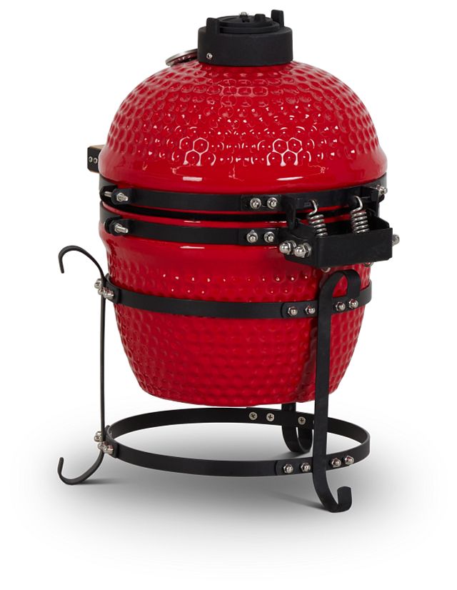 Kamado Red 13 Charcoal Grill, Outdoor - Outdoor Grills