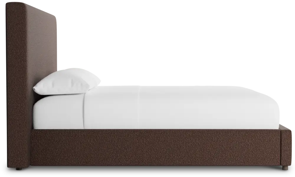 Grayton Elite Dark Brown 54" Upholstered Platform Bed Grayton Elite Dark Brown 54" Upholstered Platform Bed