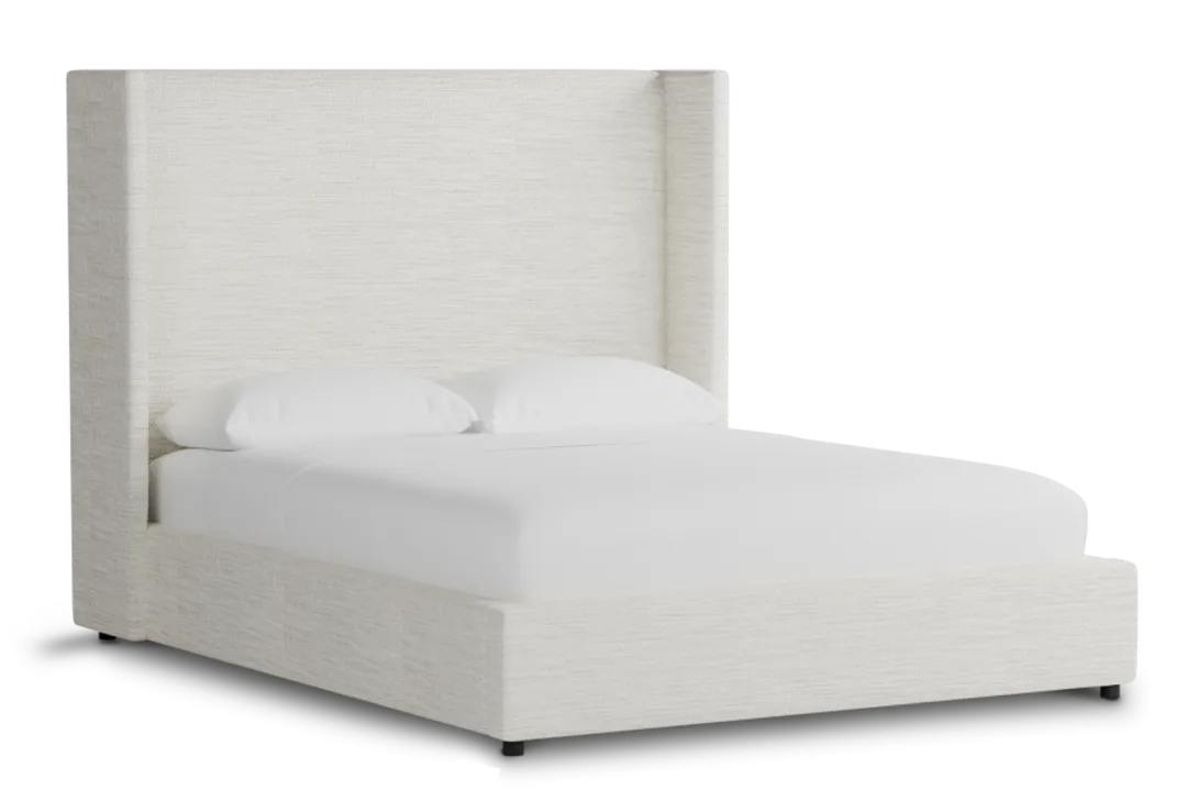 Captiva Maguire Ivory 60" Upholstered Shelter Bed