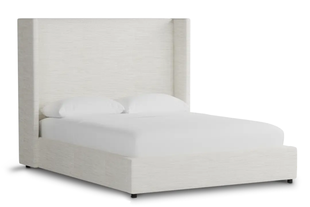 Captiva Maguire Ivory 60" Upholstered Shelter Bed Captiva Maguire Ivory 60" Upholstered Shelter Bed