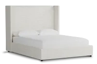 Captiva Maguire Ivory 60" Upholstered Shelter Bed