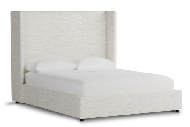 Captiva Maguire Ivory 60" Upholstered Shelter Bed