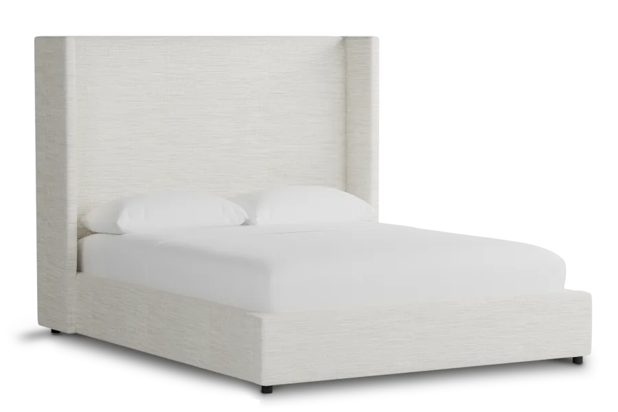 Captiva Maguire Ivory 60" Upholstered Shelter Bed