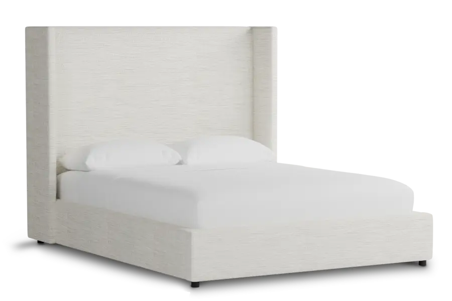 Captiva Maguire Ivory 60" Upholstered Shelter Bed Captiva Maguire Ivory 60" Upholstered Shelter Bed