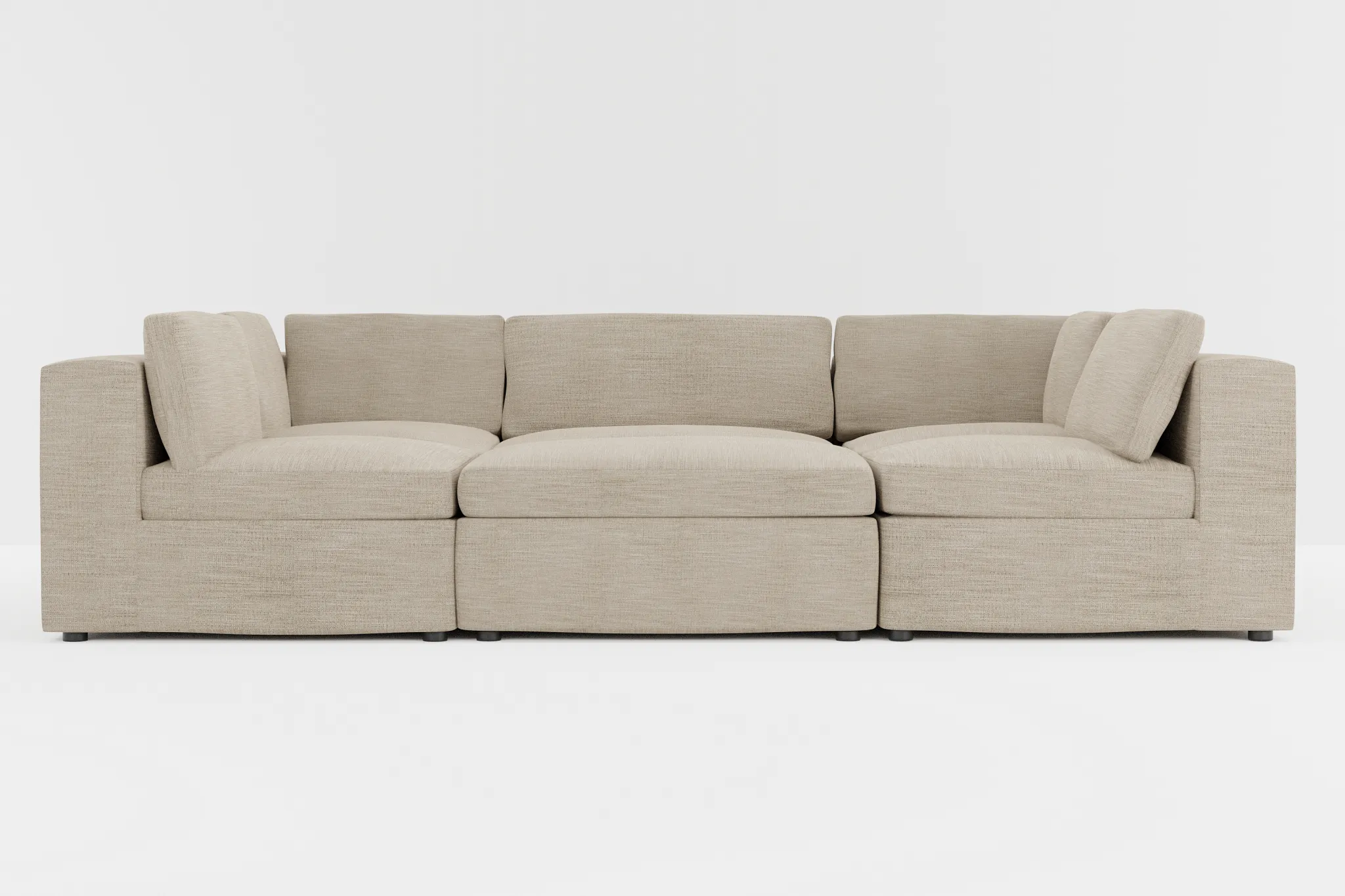 Destin Victory Taupe Fabric 6-piece Pit Sectional