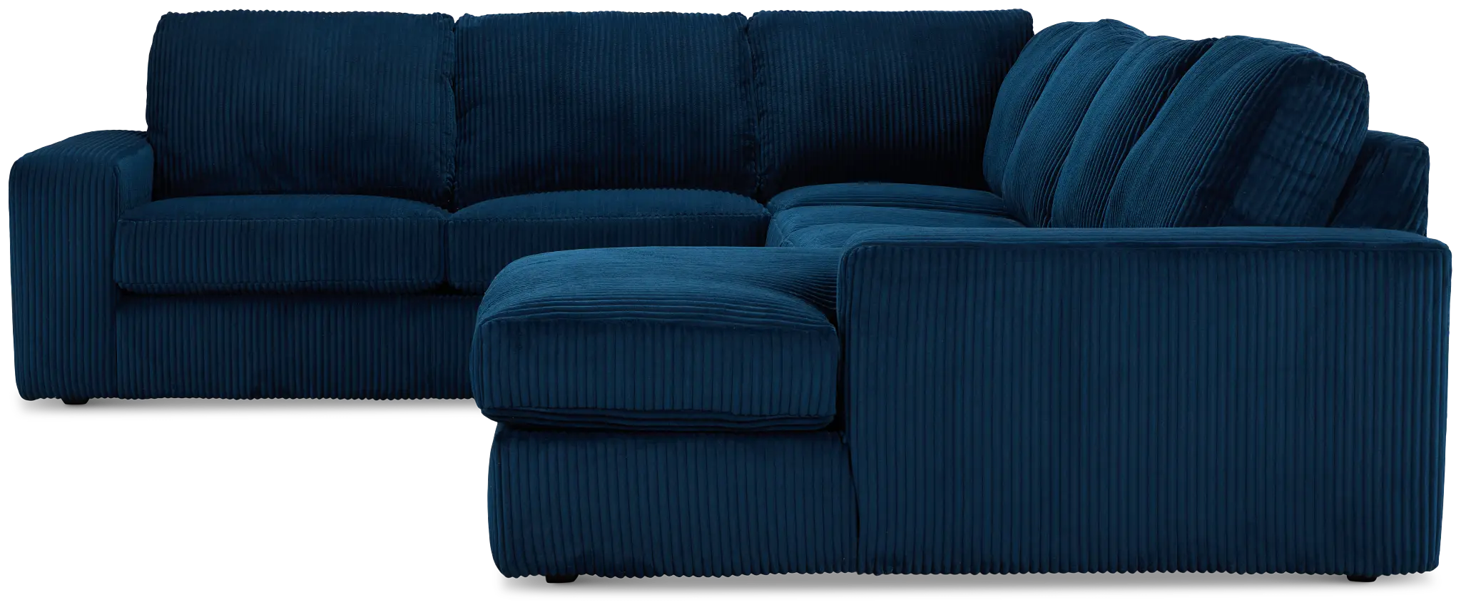 Charlie Dark Blue Fabric Medium Right Chaise Sectional Charlie Dark Blue Fabric Medium Right Chaise Sectional