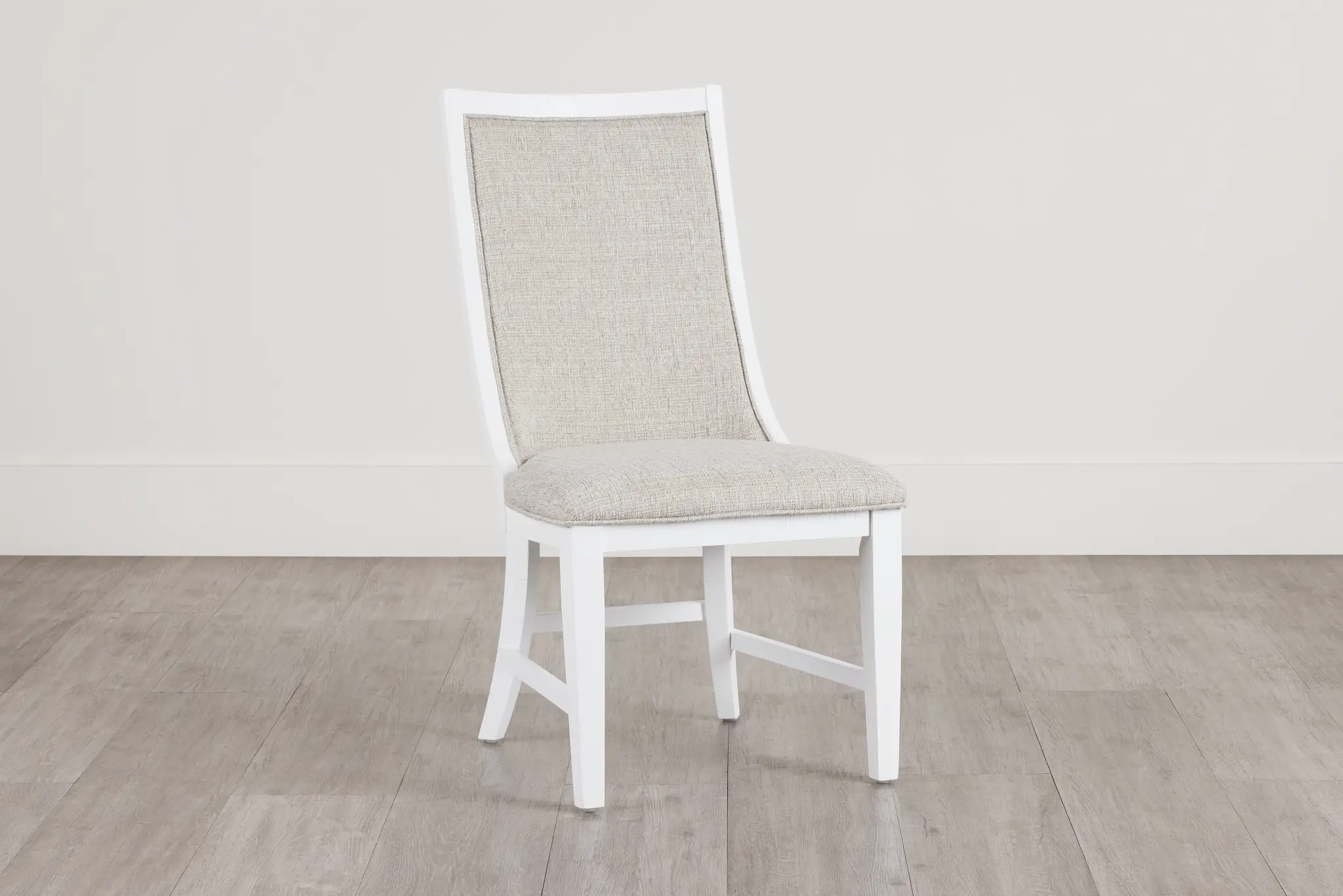Heron Cove White Curved Upholstered Side Chair Heron Cove White Curved Upholstered Side Chair