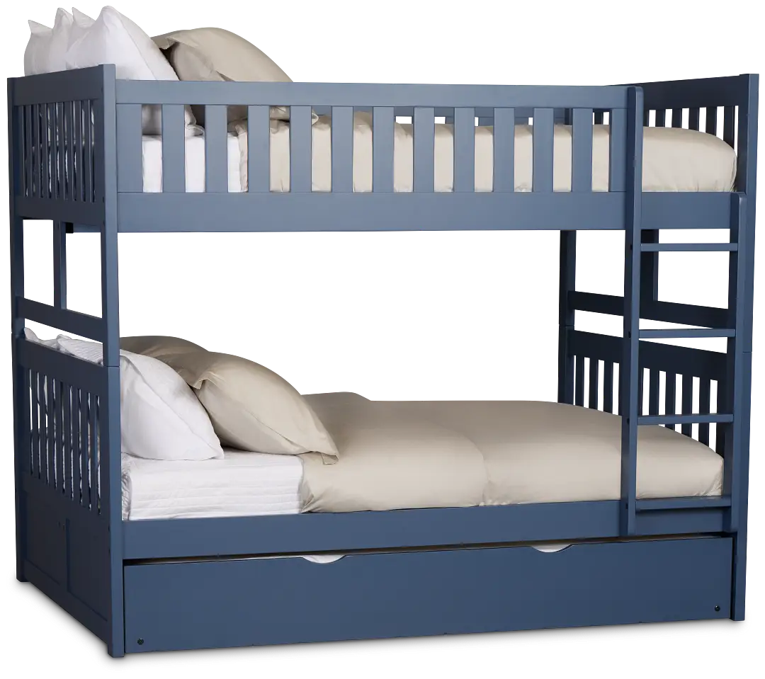 Charleston Dark Blue Trundle Bunk Bed Charleston Dark Blue Trundle Bunk Bed