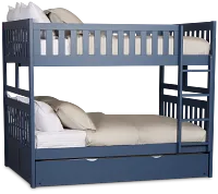 Charleston Dark Blue Trundle Bunk Bed
