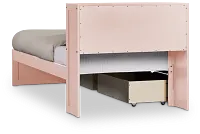 Charleston Pink Bookcase Bed With 2 Storage Drawers