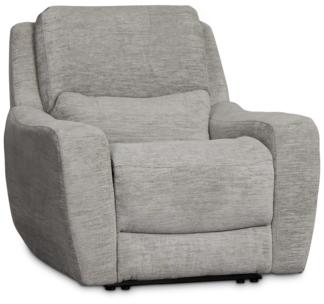 Bennett Gray Fabric Power Recliner