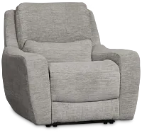 Bennett Gray Fabric Power Recliner