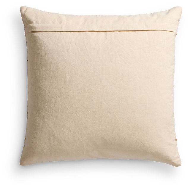 Jeanny Ivory 22" Square Accent Pillow