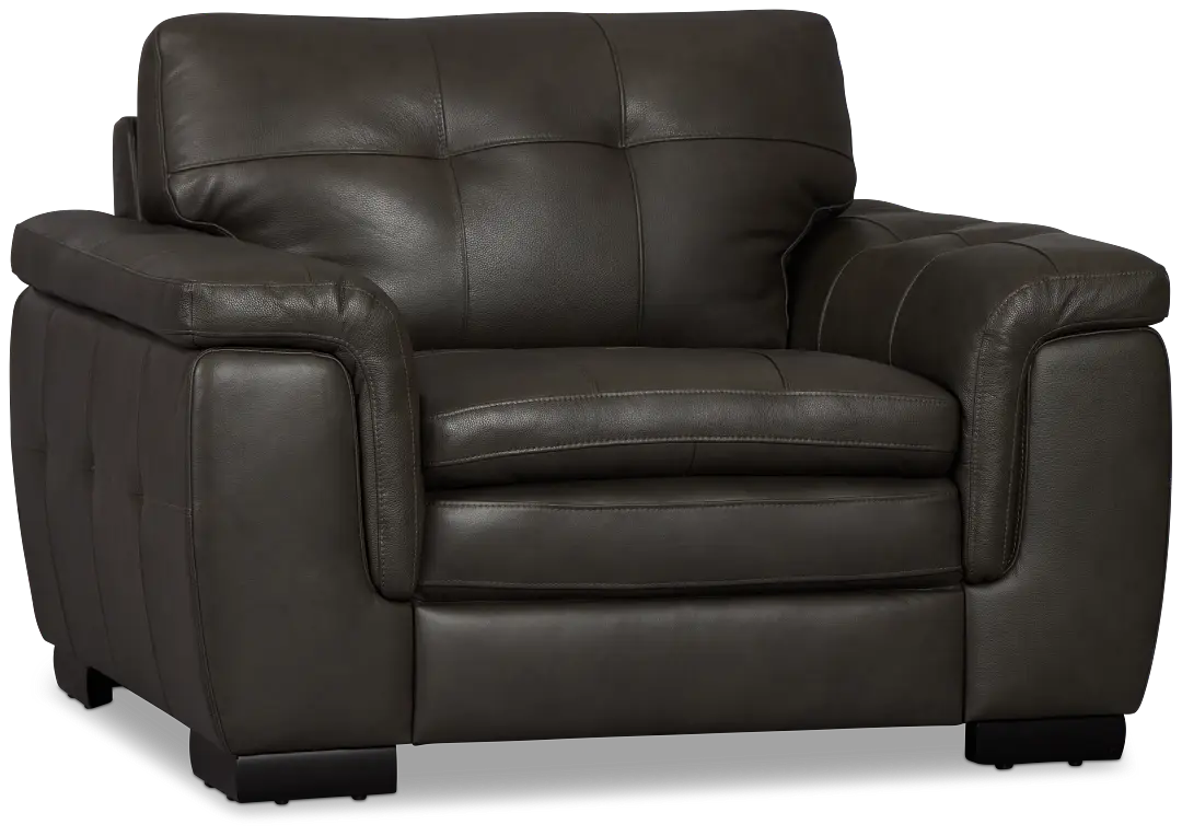 Braden Dark Gray Leather Chair Braden Dark Gray Leather Chair