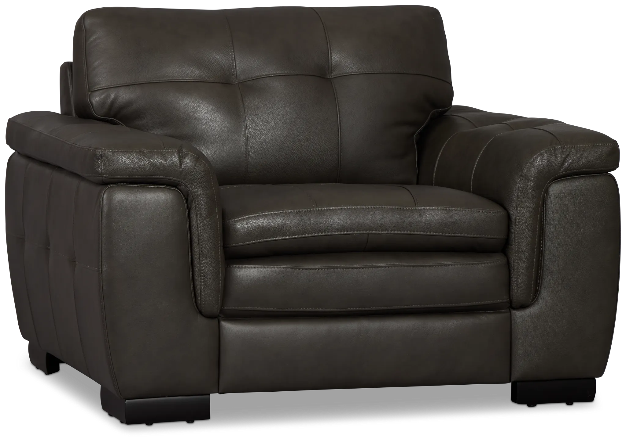 Braden Dark Gray Leather Chair