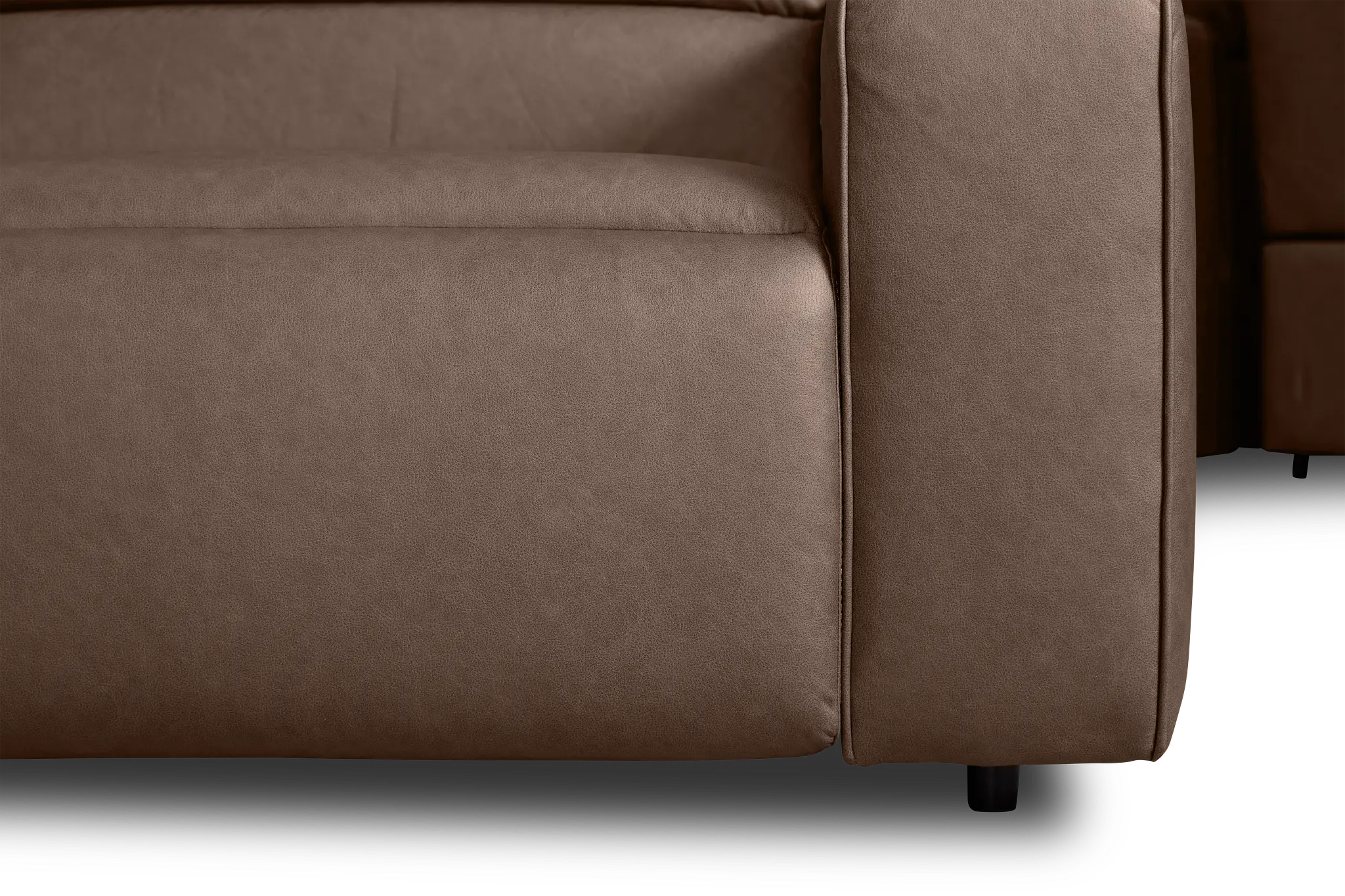 Sawyer Dark Brown Micro Small Triple Power Reclining Two-arm Sectional Sawyer Dark Brown Micro Small Triple Power Reclining Two-arm Sectional
