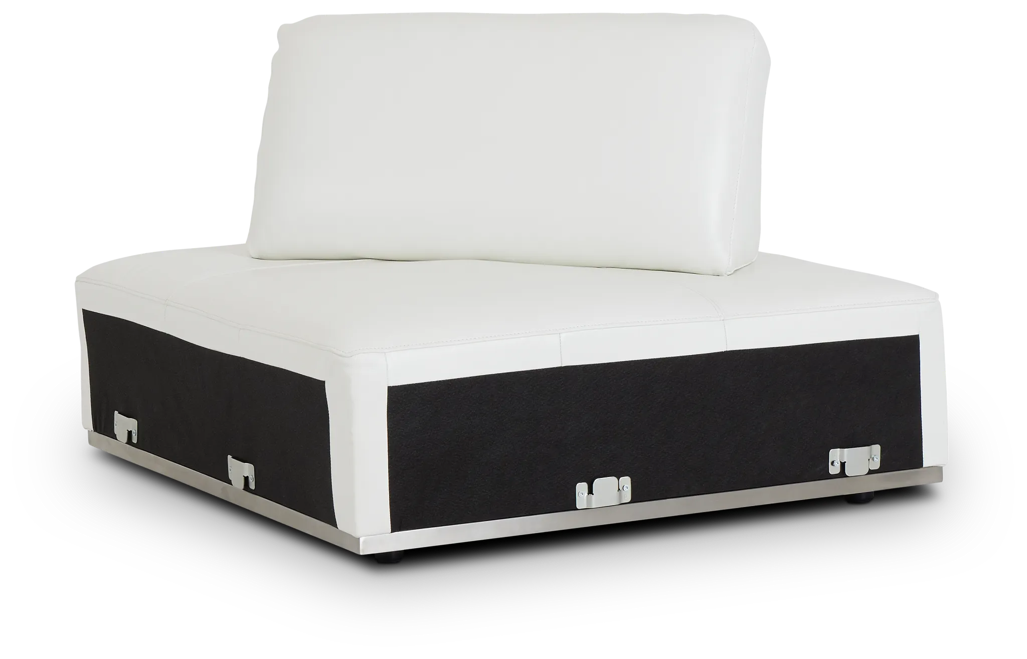 Landon White Leather Wedge