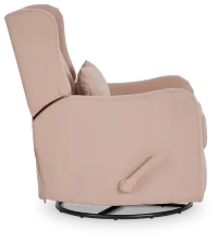 Georgia Light Pink Fabric Swivel Glider Recliner