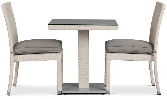Bahia Gray 27" Square Table & 2 Chairs