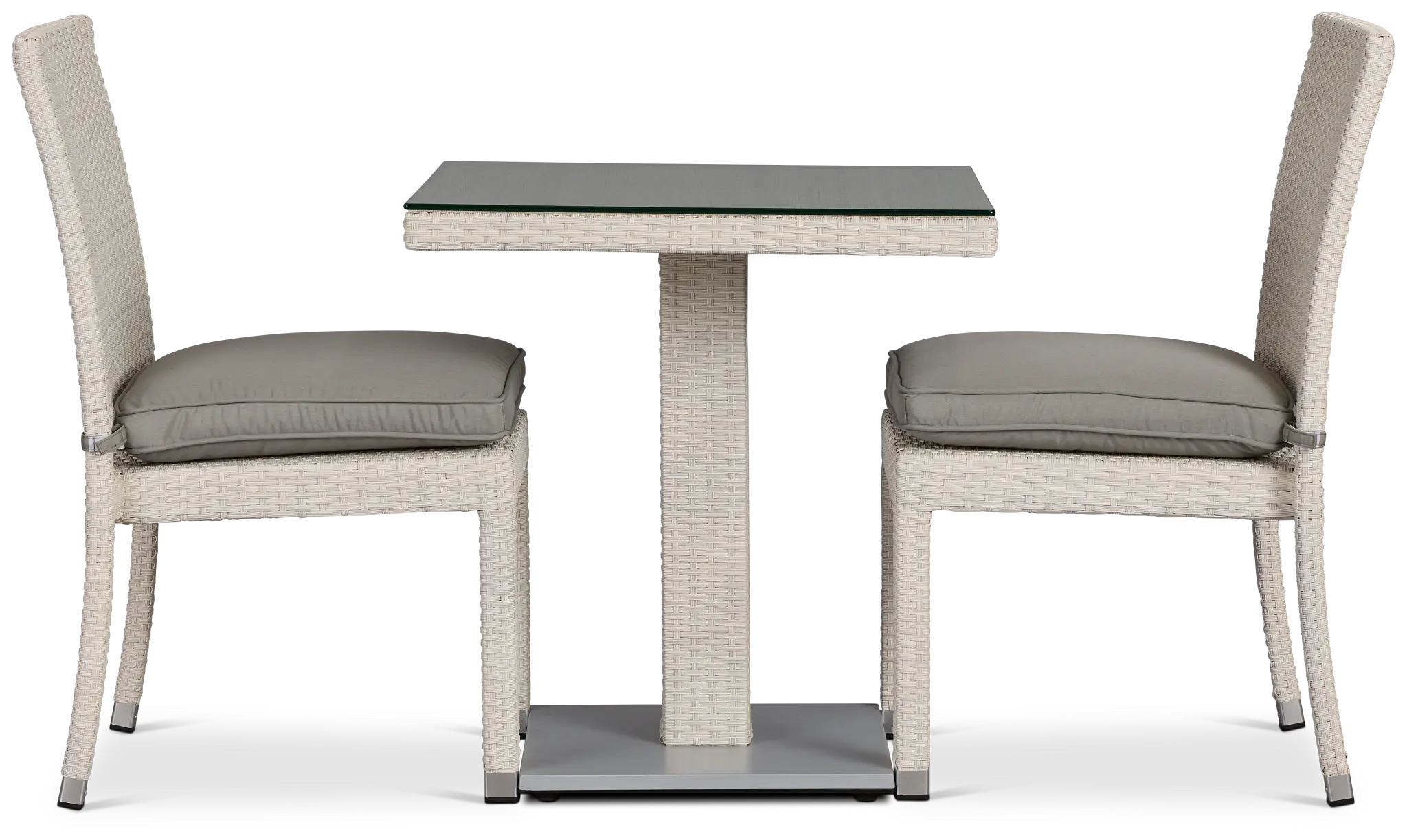 Bahia Gray 27" Square Table & 2 Chairs Bahia Gray 27" Square Table & 2 Chairs