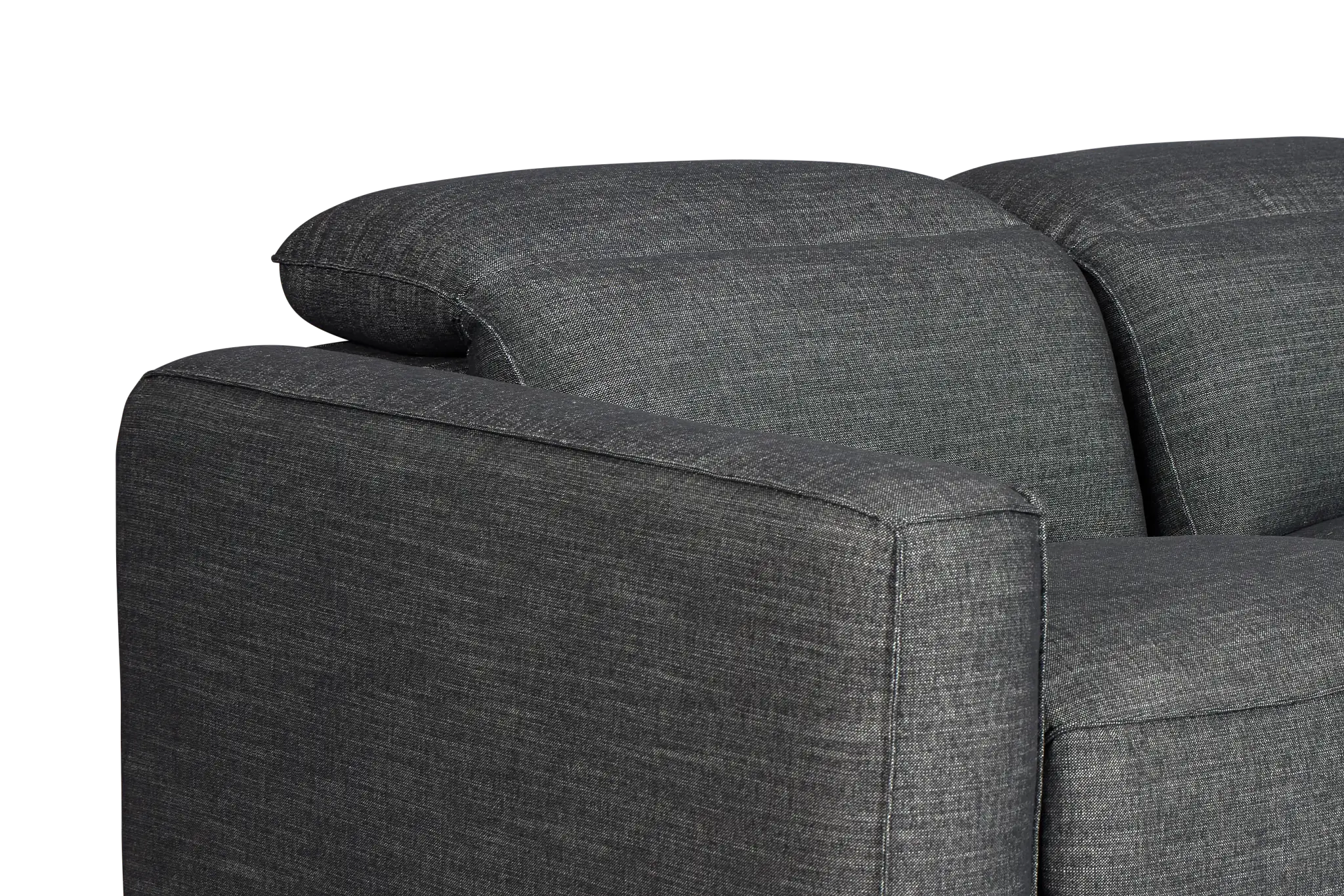 Ryland Dark Gray Fabric Medium Triple Power 2-arm Sectional Ryland Dark Gray Fabric Medium Triple Power 2-arm Sectional