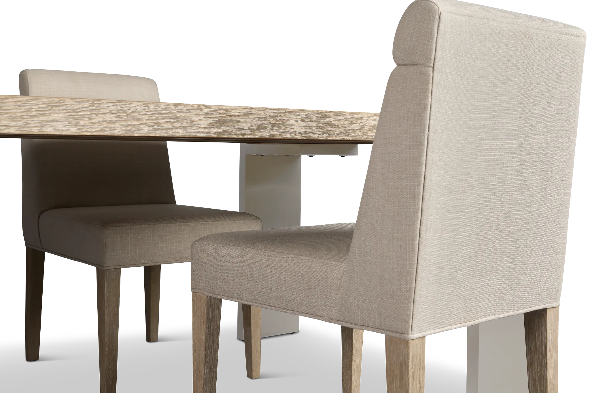 Miramar Light Tone Rectangular Table & 4 Upholstered Chairs