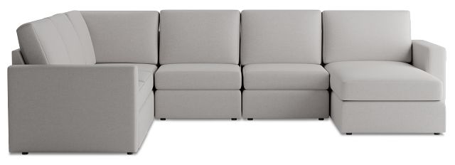 Citymod Light Gray Fabric Medium Right Chaise Sectional