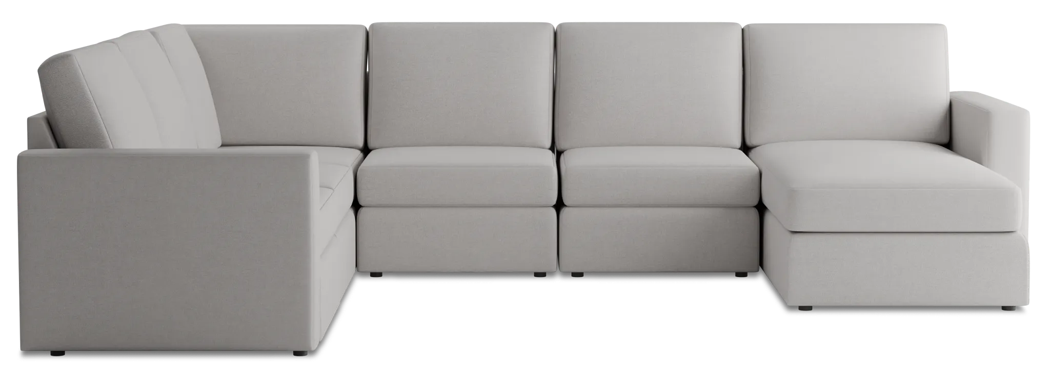 Citymod Light Gray Fabric Medium Right Chaise Sectional