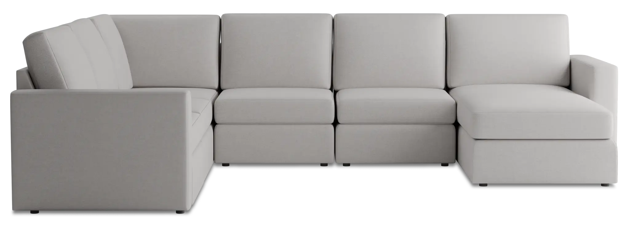 Citymod Light Gray Fabric Medium Right Chaise Sectional Citymod Light Gray Fabric Medium Right Chaise Sectional