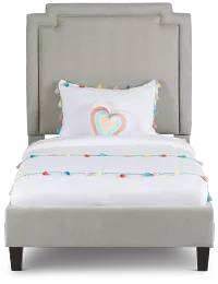 Whitney Taupe Uph Platform Bed