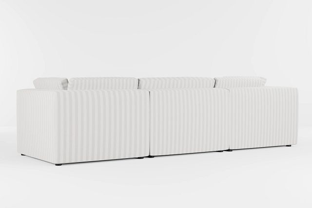 Destin Sea Lane Light Gray Fabric 4-piece Bumper Sectional