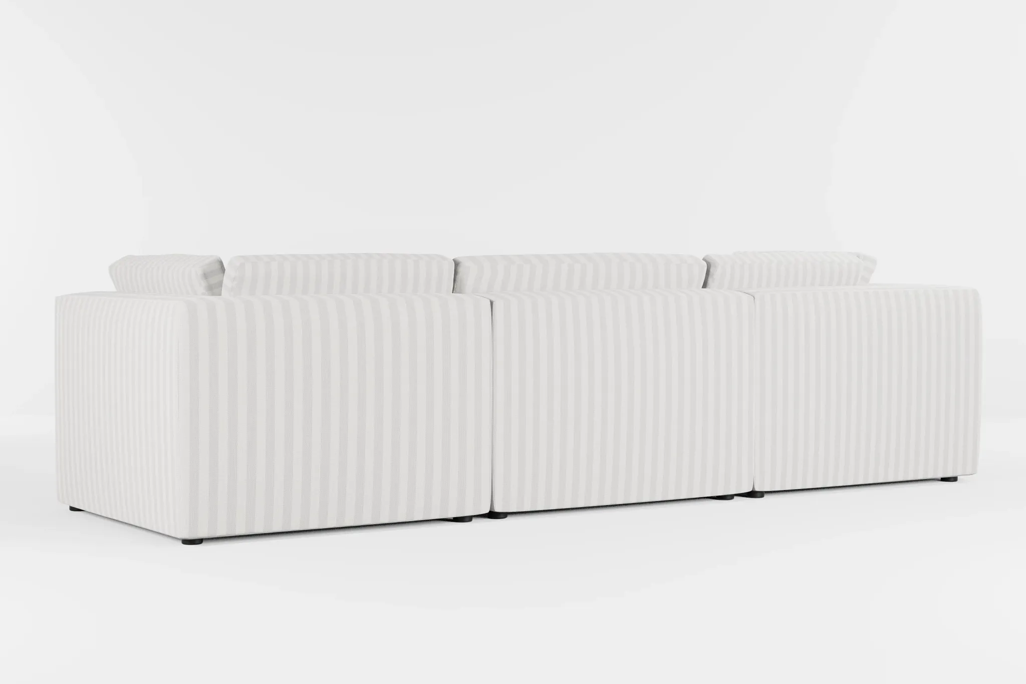 Destin Sea Lane Light Gray Fabric 4-piece Bumper Sectional