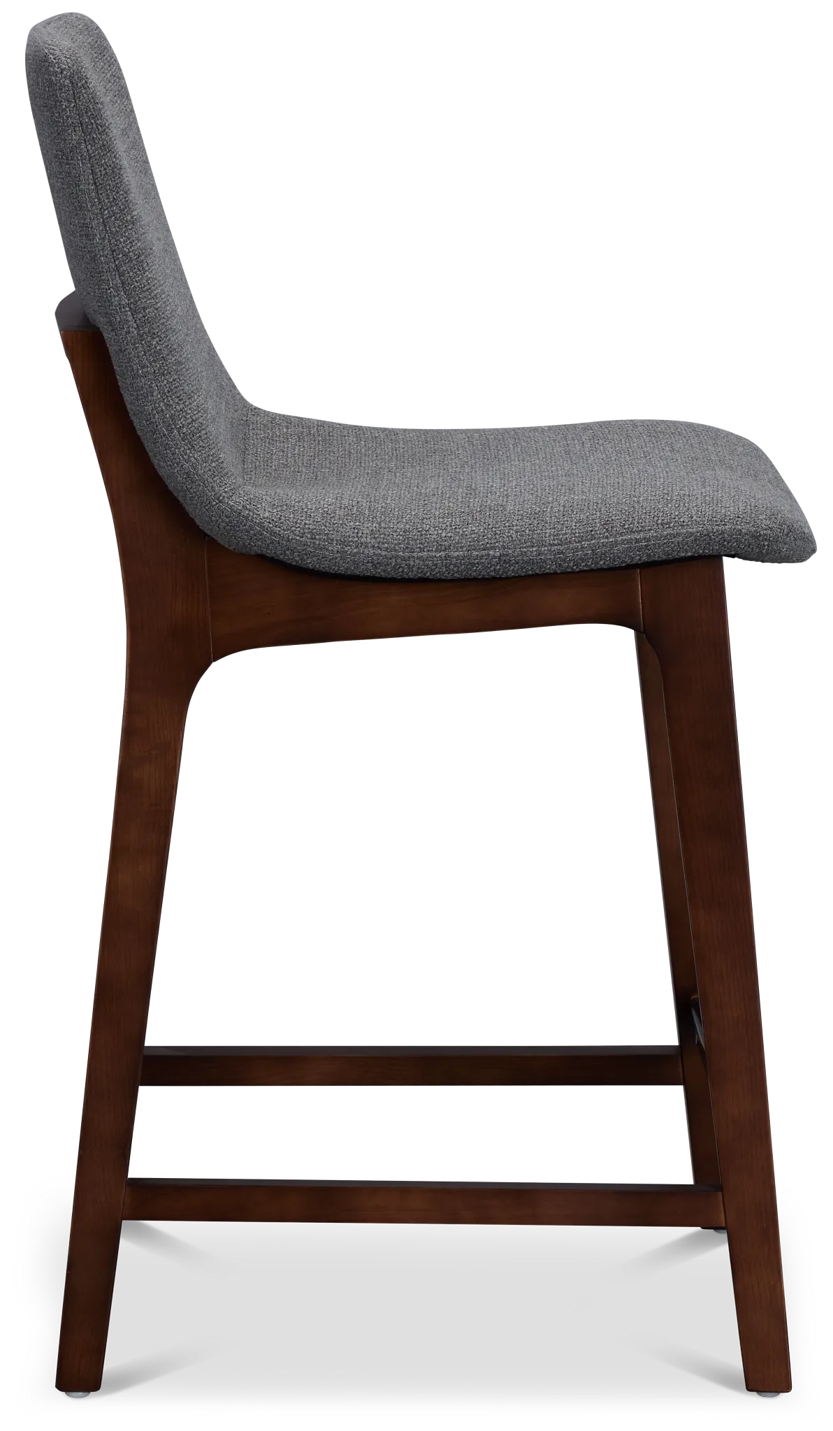 Hamilton Dark Gray Fabric 24" Upholstered Barstool