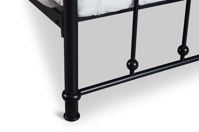 Rory Black Metal Panel Bed