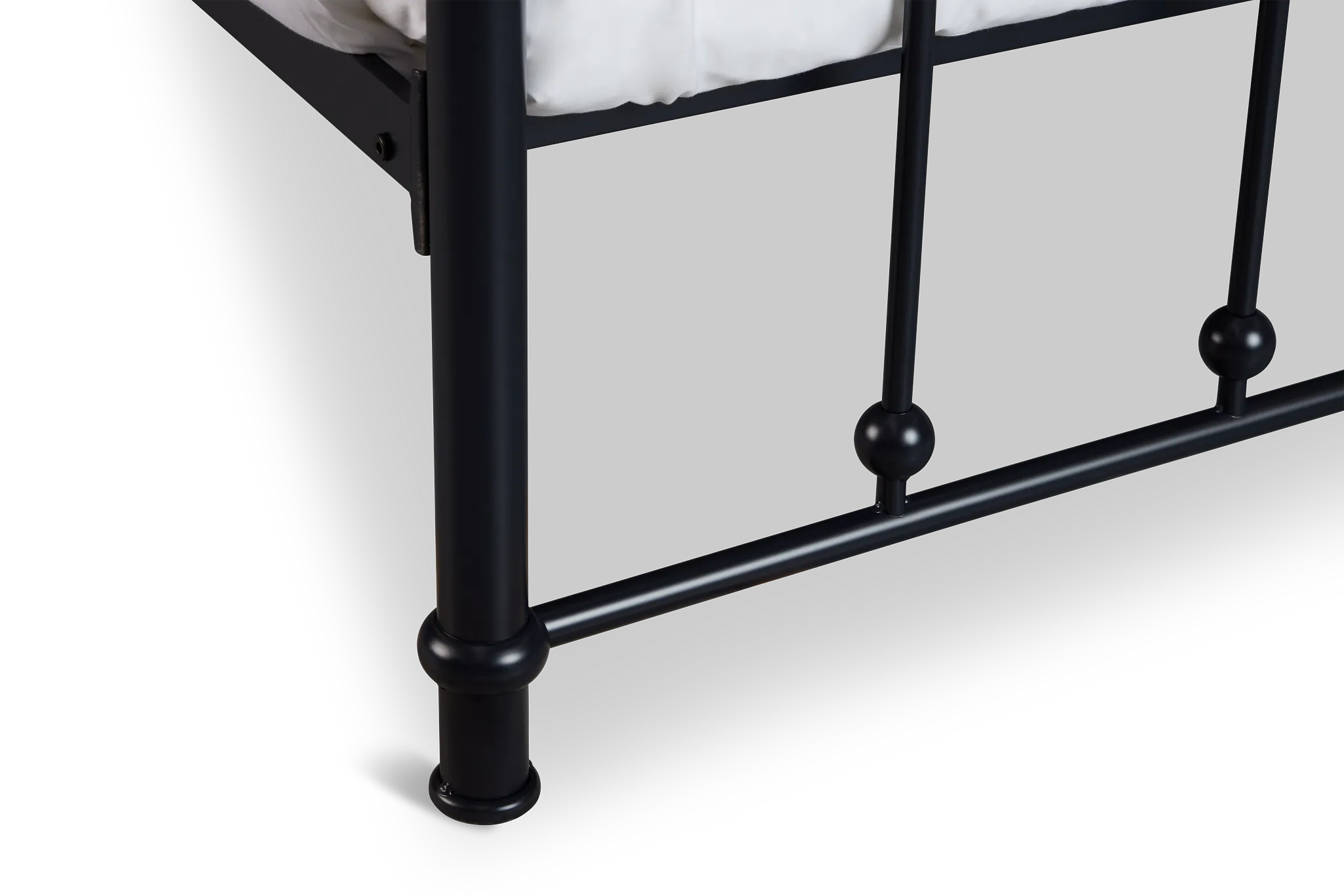 Rory Black Metal Panel Bed