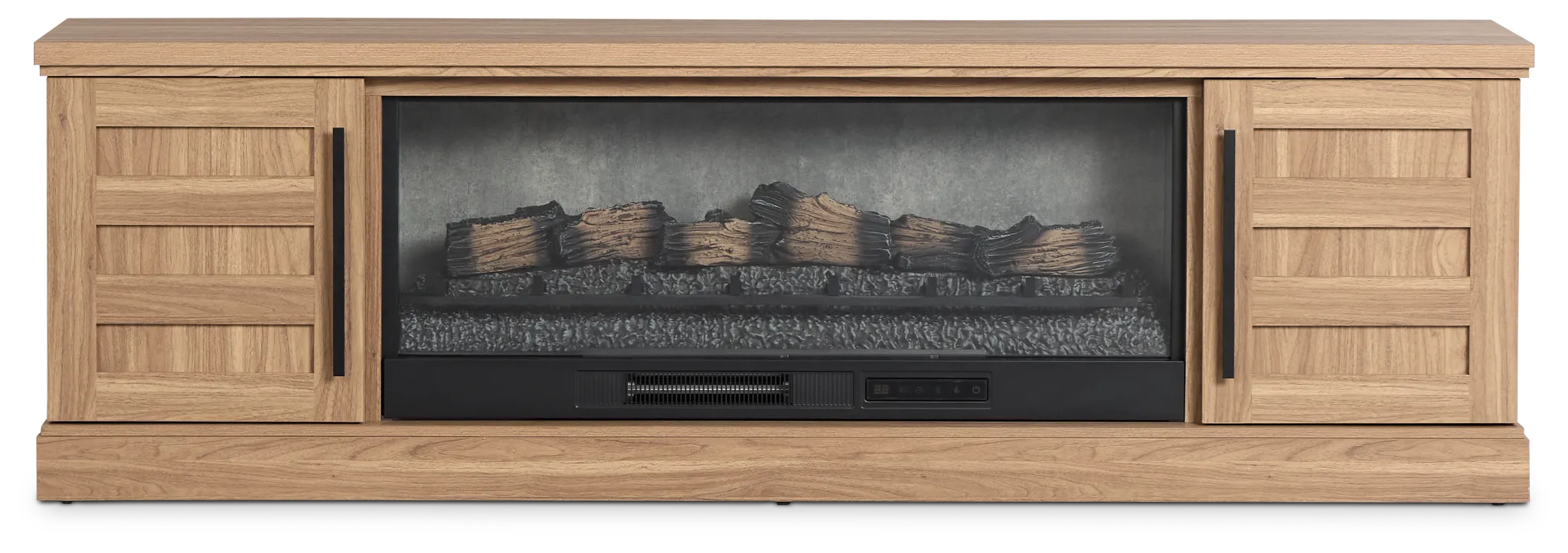 Branson Light Tone 78" Tv Stand With Fireplace Insert