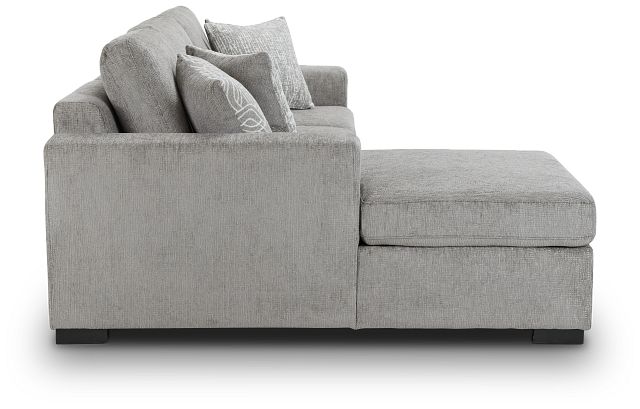 Blakely Gray Fabric Left Chaise Storage Sectional