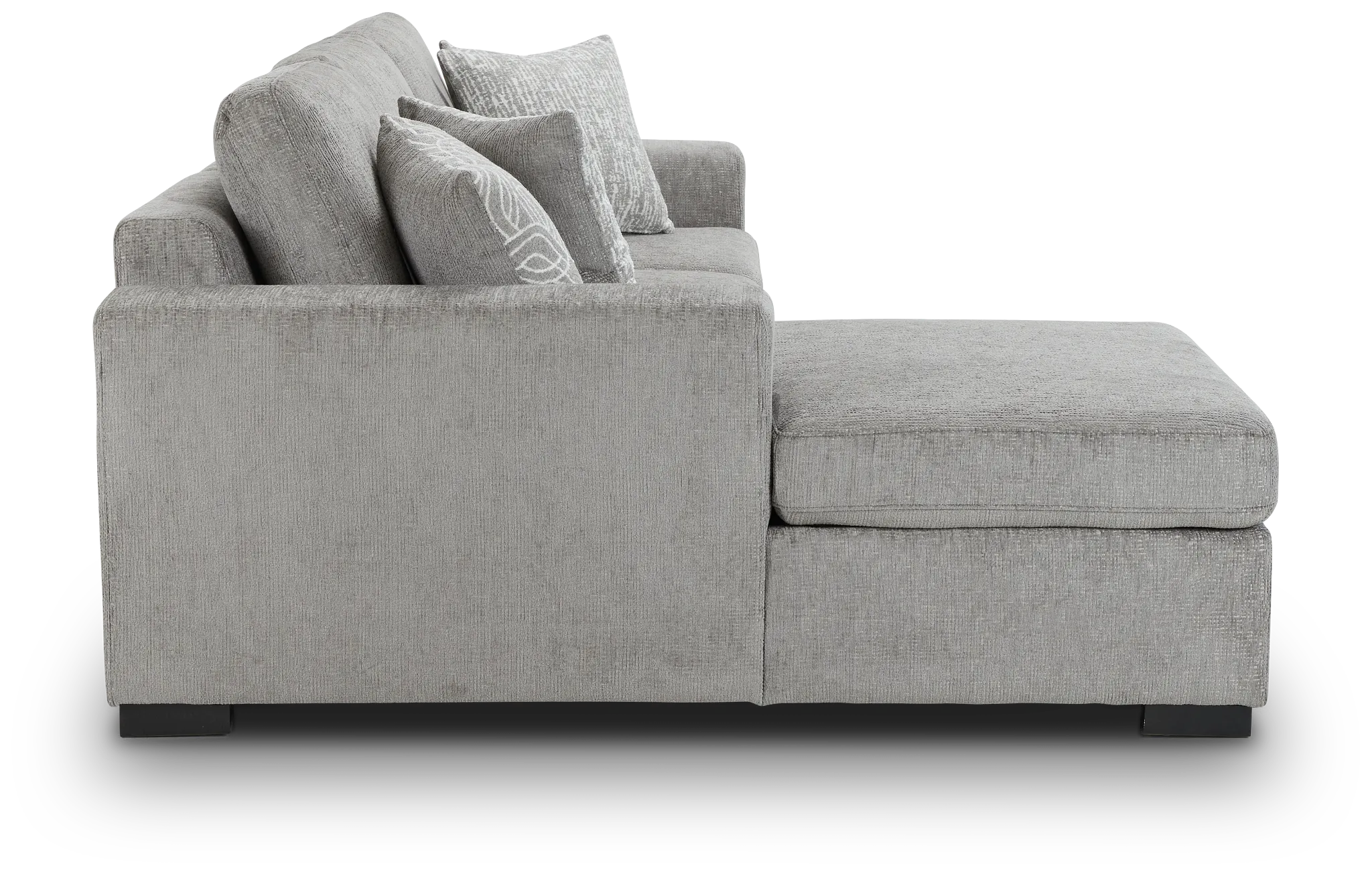 Blakely Gray Fabric Left Chaise Storage Sectional