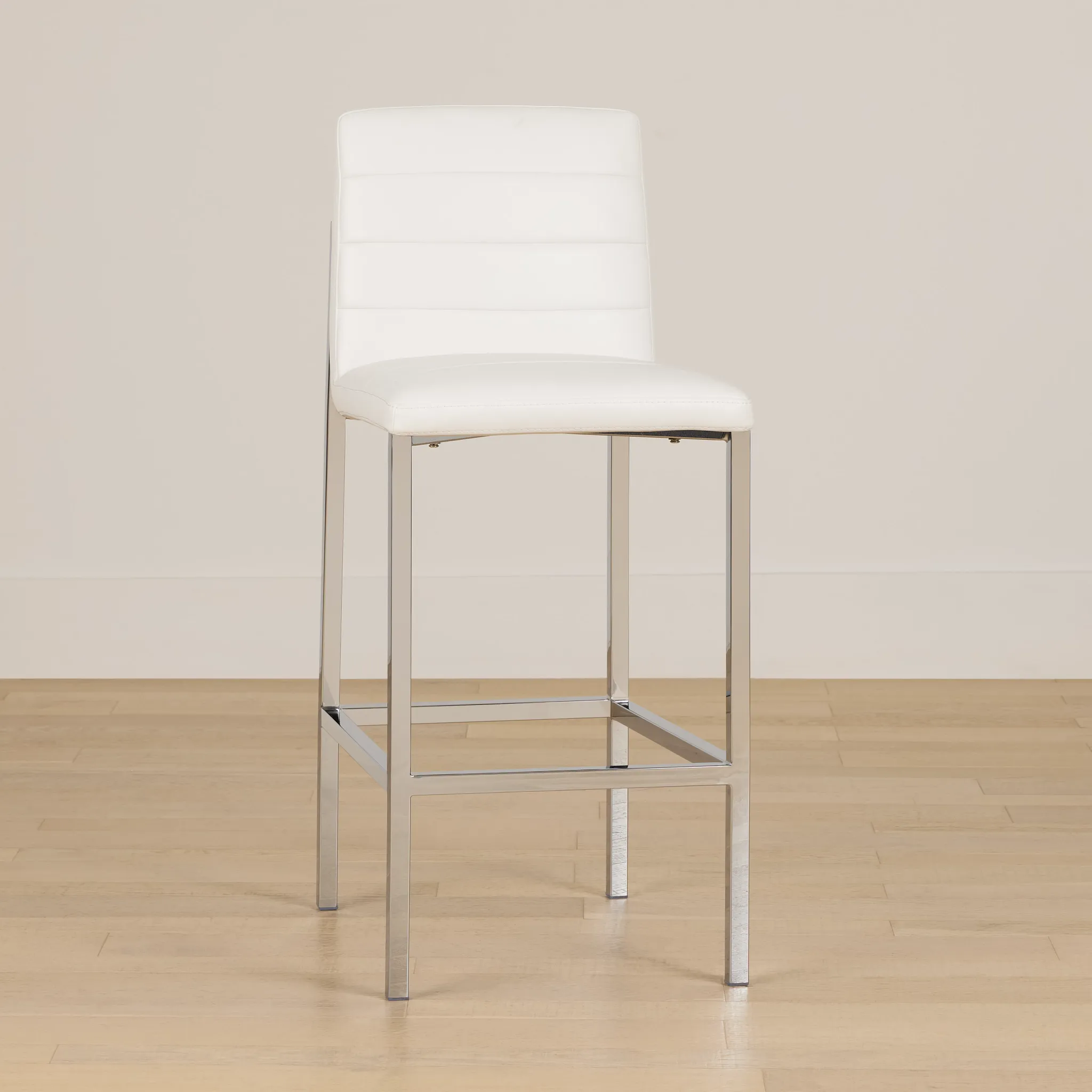 Amalfi White 30" Upholstered Barstool