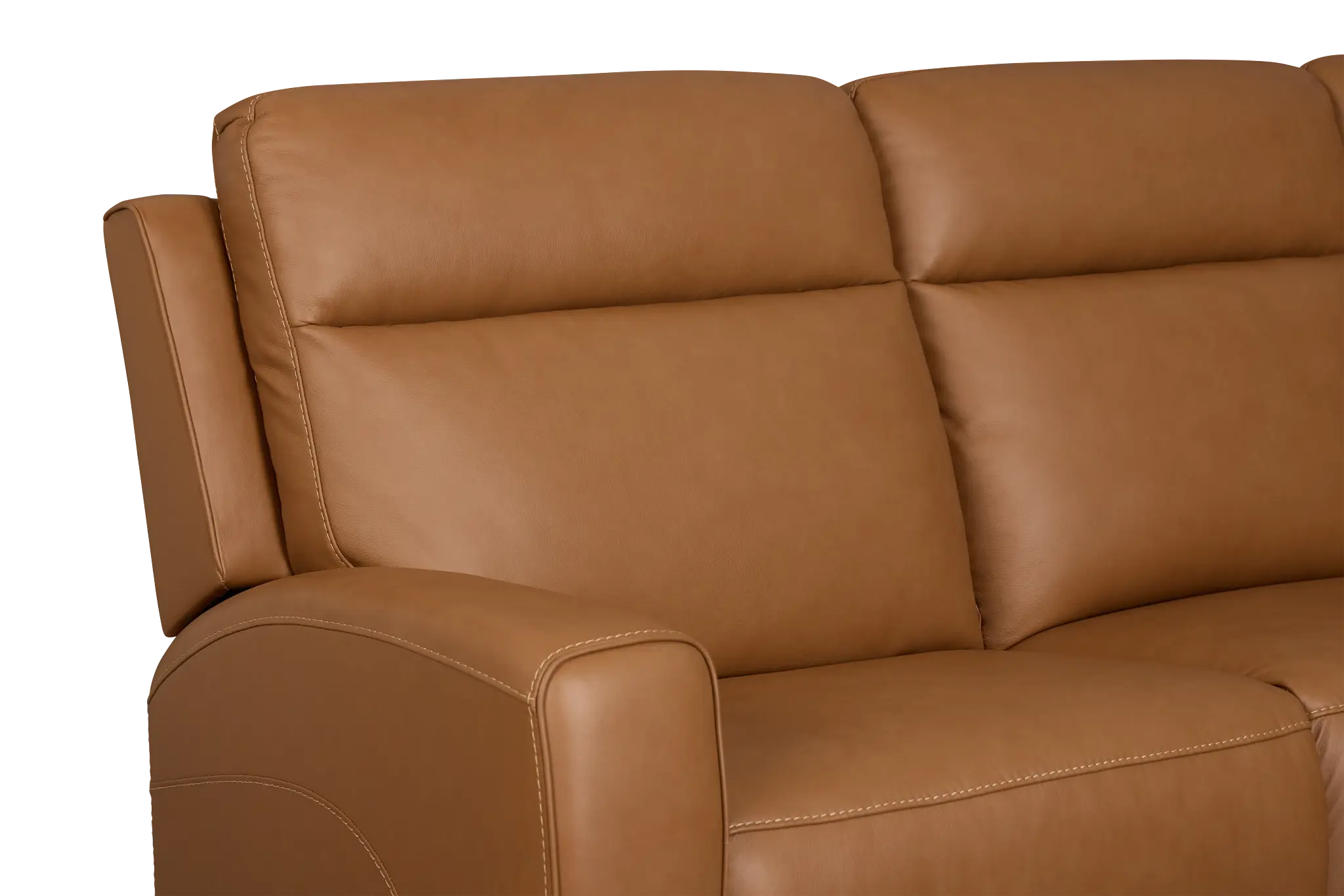 Flexsteel Belmont Medium Brown Lthr/vinyl Medium Triple Power 2-arm Sectional Flexsteel Belmont Medium Brown Lthr/vinyl Medium Triple Power 2-arm Sectional