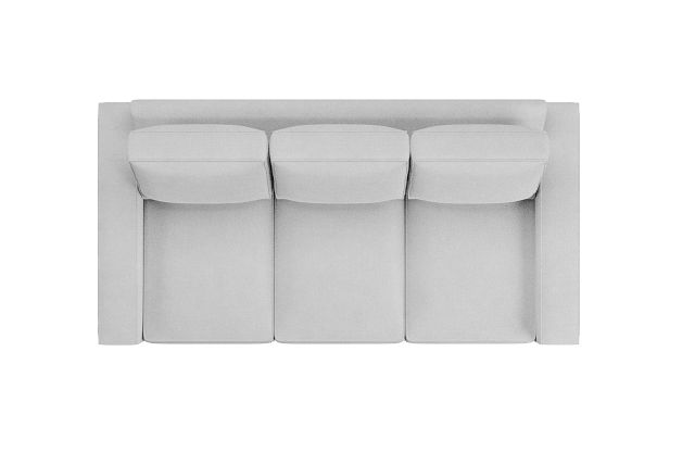 Edgewater Suave White 84" Sofa W/ 3 Cushions