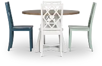 Edgartown Two-tone Round Table & Mixed Chairs