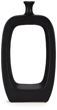 Dewey Black Large Vase