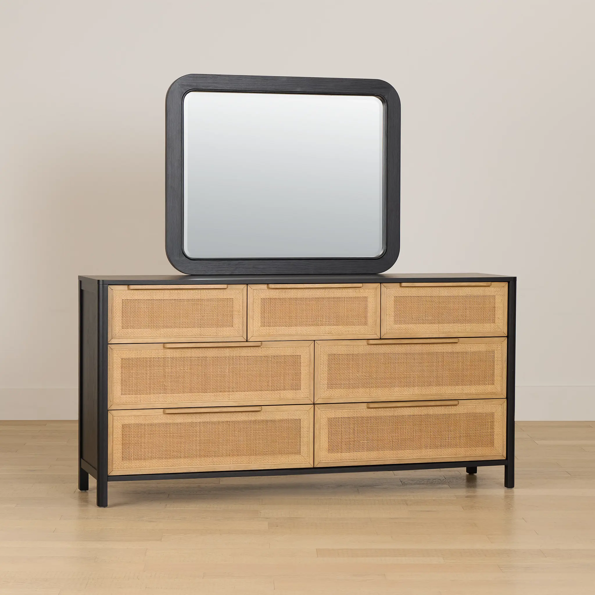 Pacific Two-tone 7-drawer Dresser & Mirror Pacific Two-tone 7-drawer Dresser & Mirror